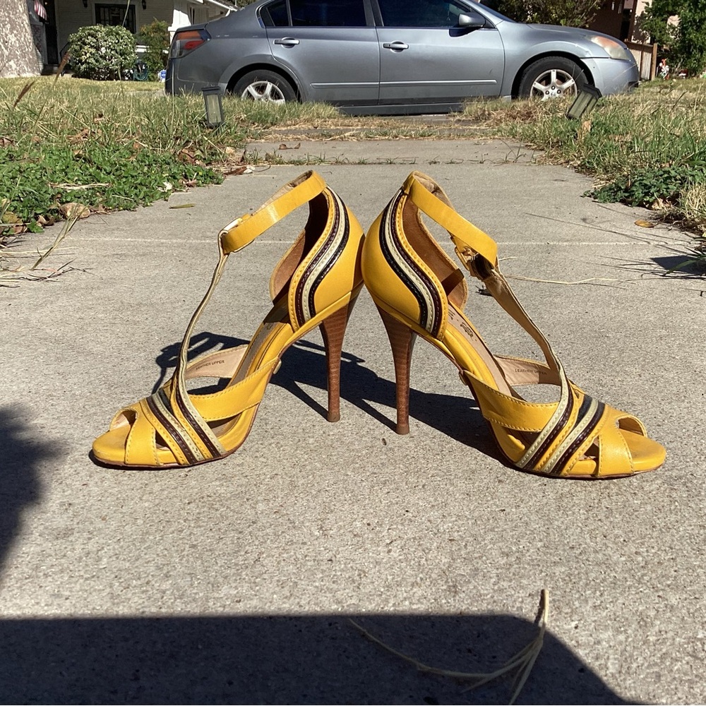 L.a.m.b yellow heels